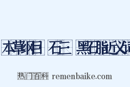 本草纲目·石三·黑石脂近义词是什么意思的图片